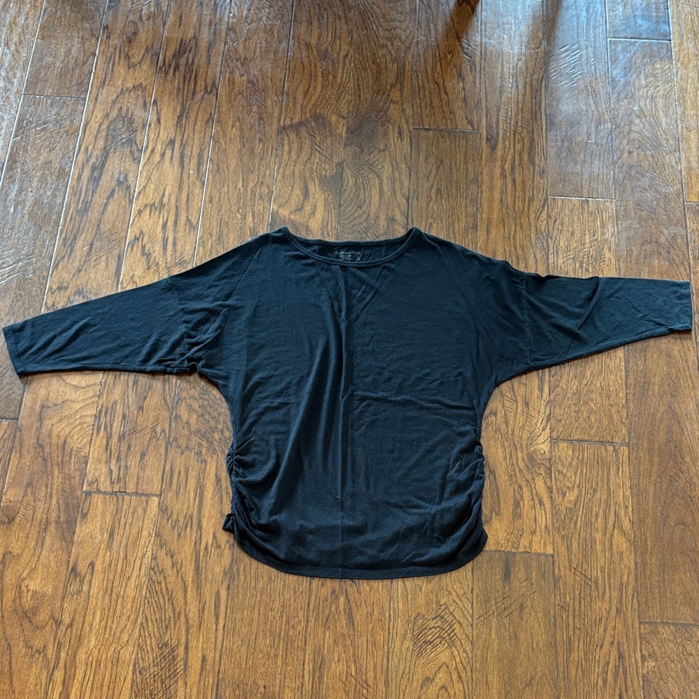 Coldwater Creek Black 3/4 Sleeve Top size medium